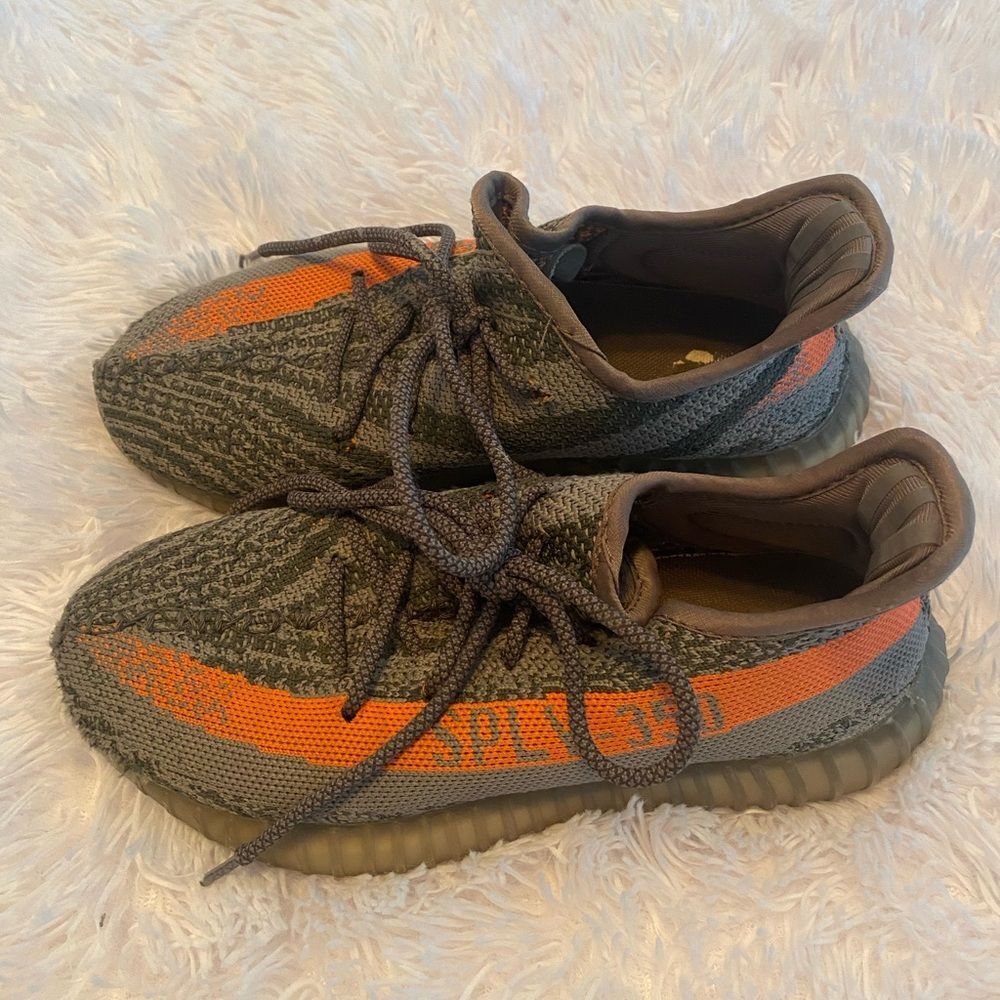 Yeezy 350 boosts Gray and Orange Sneakers